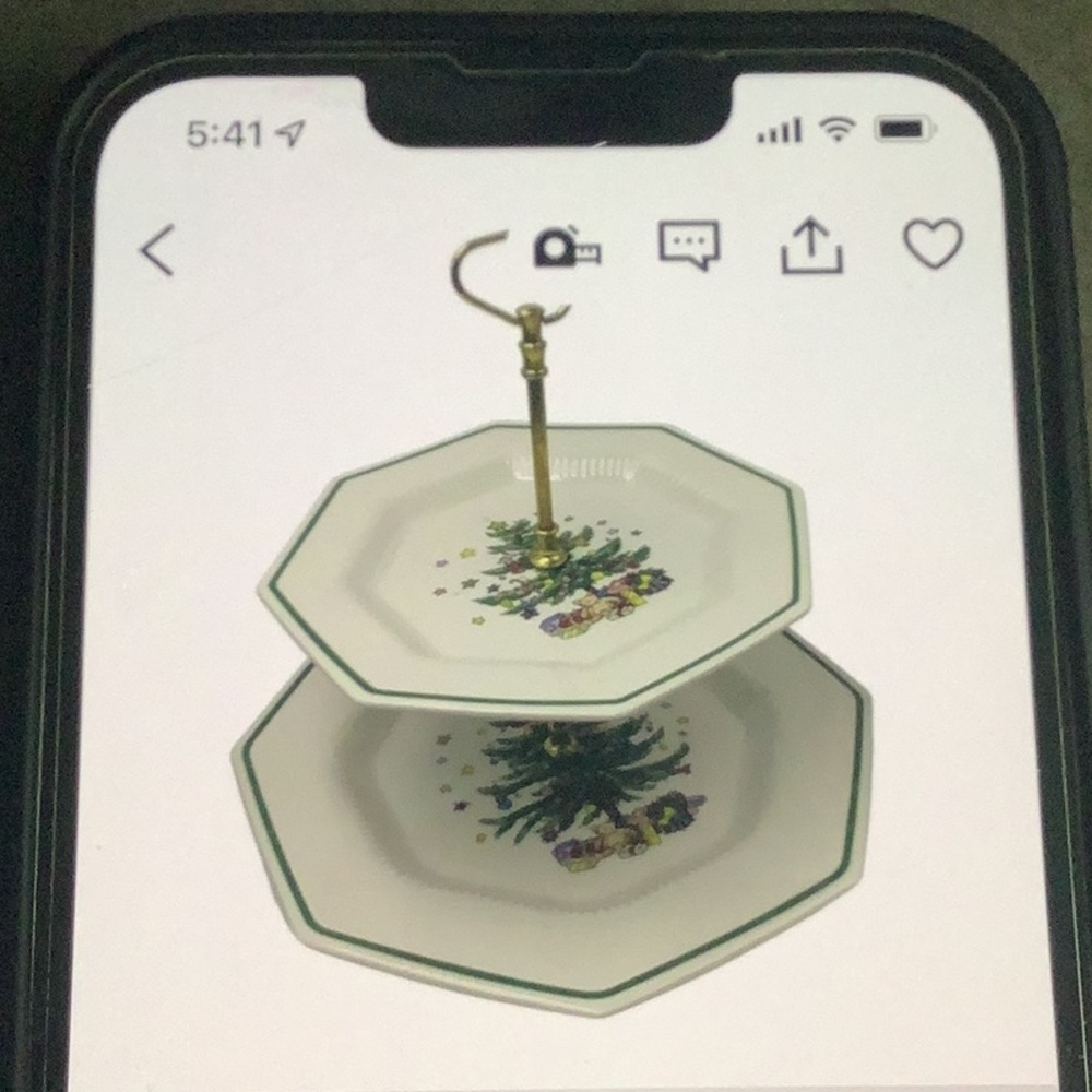 NIKKO CHRISTMASTIME Two Tier Tidbit Party Tray